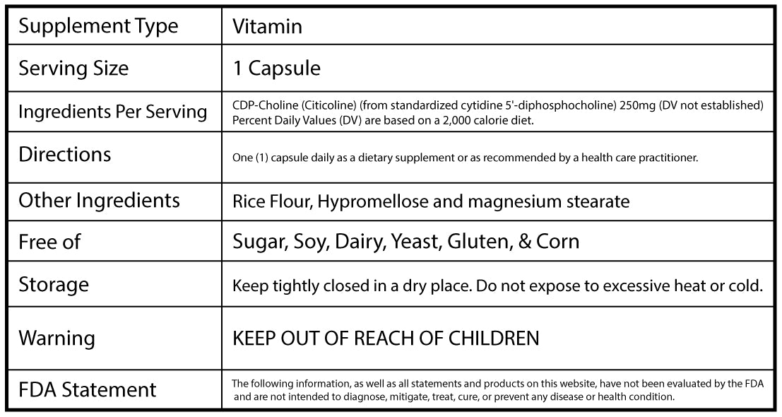 CDP-Choline (Cognizin)